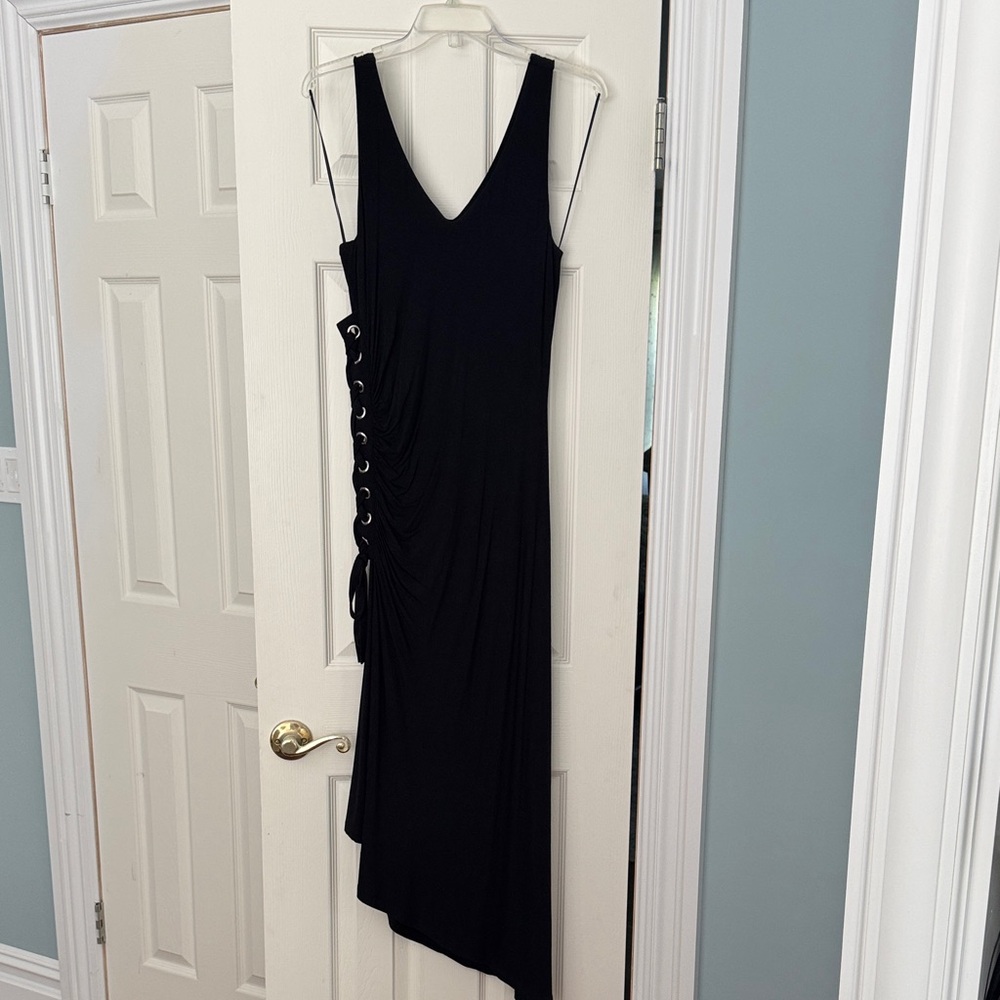 INC International Concepts Black Asymmetrical Dress